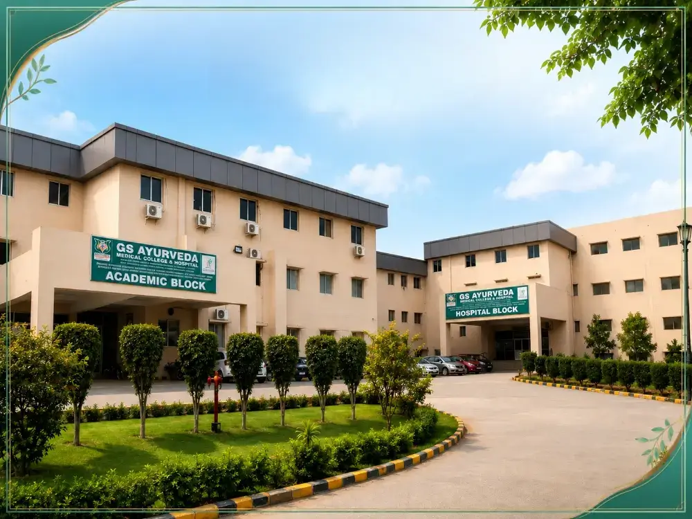 GS Ayurveda Hospital building and care facilities